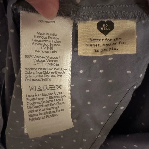 Madewell Light Blue Polka Dot Midi Dress - Picture 5 of 6